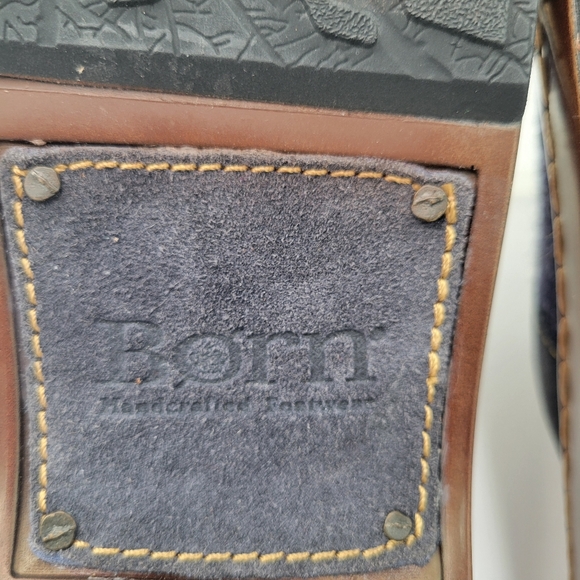 Womans Born Bandy Southwest Blanket Clog Blues Size 6 Leather/Fabric - Picture 10 of 11